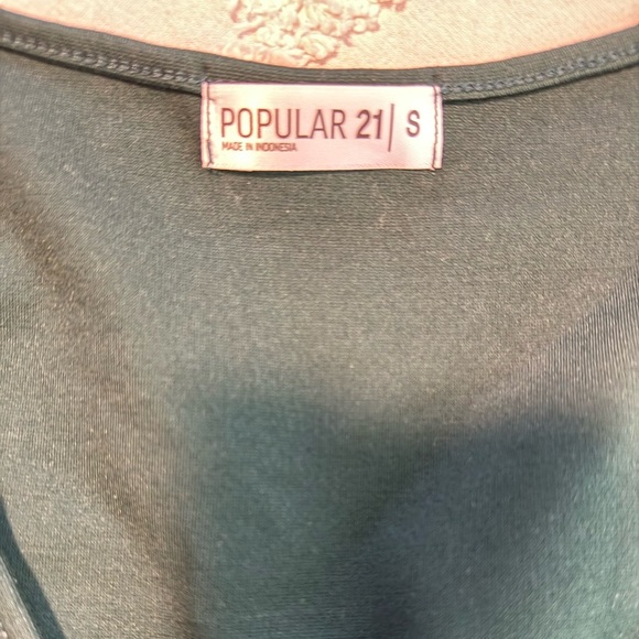 Green Square Neck Bodysuit - Picture 4 of 5